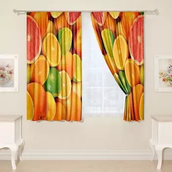 Фотошторы «Фреш», размер 145x160 см, 2 шт