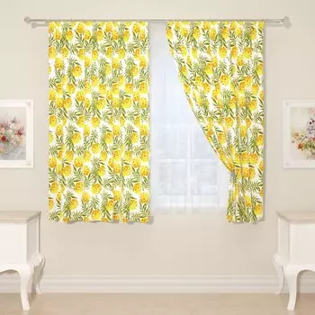 Фотошторы «Календула», размер 145x160 см, 2 шт