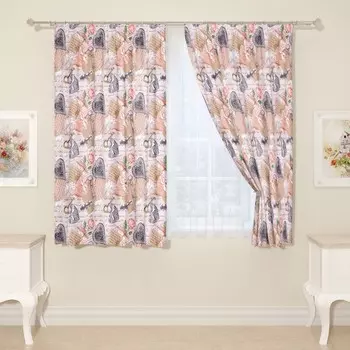 Фотошторы «Ключи и записки», размер 145x160 см, 2 шт