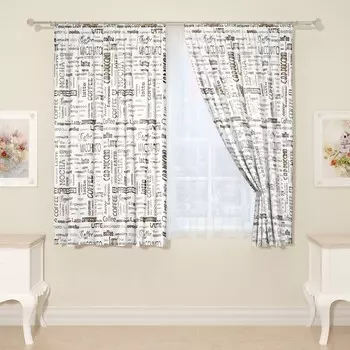 Фотошторы «Кофемания», размер 145x160 см, 2 шт