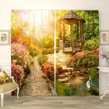 Фотошторы «Место для размышлений», размер 150х260 см-2 шт., габардин