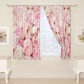 Фотошторы «Нежный фон», размер 145x160 см, 2 шт