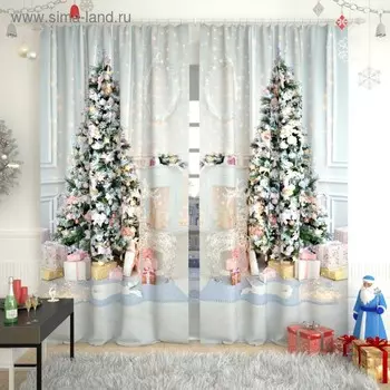 Фотошторы «Новогодняя коллекция 128», размер 150х260 см, габардин