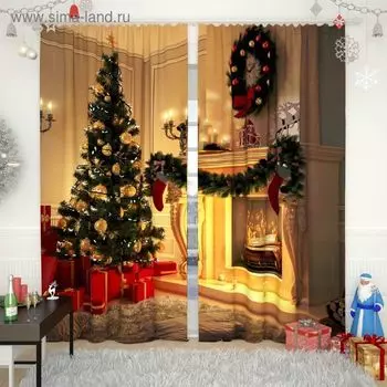 Фотошторы «Новогодняя Коллекция 57», размер 150х240 см-2 шт., габардин