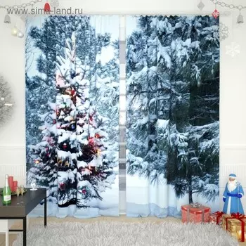 Фотошторы «Новогодняя коллекция 82», размер 150х260 см, габардин