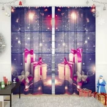 Фотошторы «Новогодняя коллекция 89», размер 150х260 см, габардин