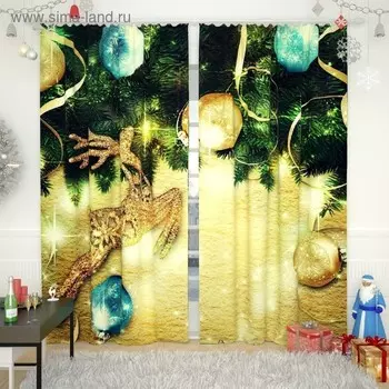 Фотошторы «Новогодняя коллекция 93», размер 150 х 260 см-2 шт, габардин