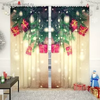 Фотошторы «Новогодняя коллекция 95», размер 150 х 260 см-2 шт, габардин