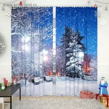 Фотошторы «Новогодняя Коллекция 96», размер 150х260 см см-2 шт., габардин