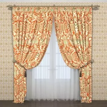 Фотошторы «Осенняя мелодия», размер 145x260 см, 2 шт, блэкаут