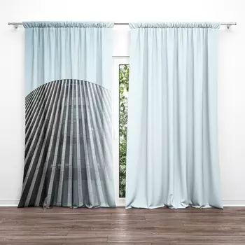 Фотошторы портьерные «Архитектура», размер 145x260 - 2 шт, блэкаут