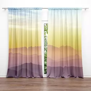 Фотошторы портьерные, размер 145x260 см, 2 шт., блэкаут