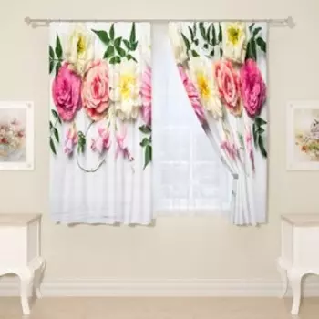 Фотошторы «Праздничная композиция», размер 145x160 см, 2 шт