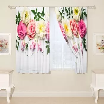 Фотошторы «Праздничная композиция», размер 145x160 см, 2 шт