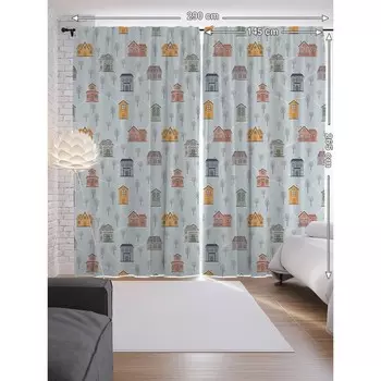 Фотошторы «Городские тропы», сатен, размер 145х265 см, 2 шт