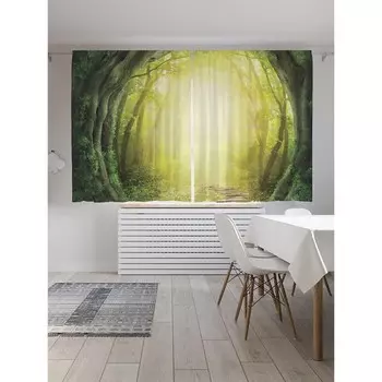 Фотошторы «Проход к лесной магии», оксфорд, размер 145х180 см, 2 шт