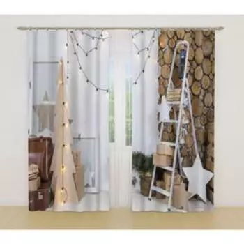 Фотошторы, размер 145x260 см, 2 шт