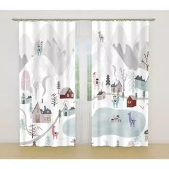 Фотошторы, размер 145x260 см, 2 шт