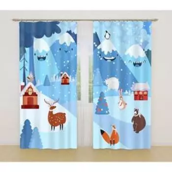 Фотошторы, размер 145x260 см, 2 шт