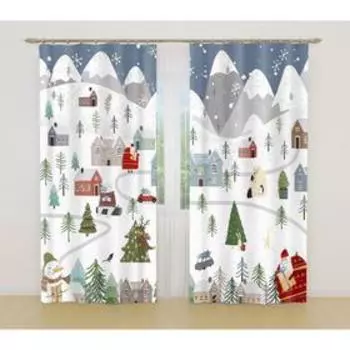 Фотошторы, размер 145x260 см, 2 шт