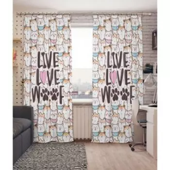 Фотошторы, размер 145x260 см, 2 шт