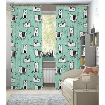 Фотошторы, размер 145x260 см, 2 шт