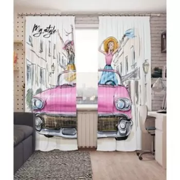 Фотошторы, размер 145x260 см, 2 шт