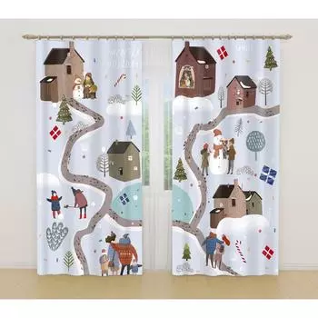 Фотошторы, размер 145x260 см, 2 шт