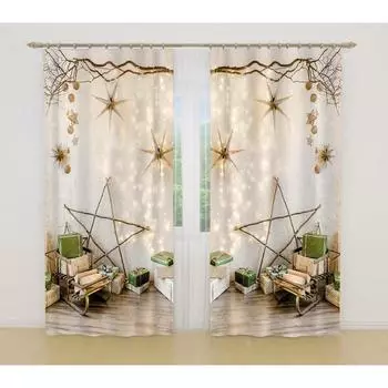 Фотошторы, размер 145x260 см, 2 шт