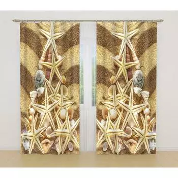 Фотошторы, размер 145x260 см, 2 шт