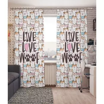 Фотошторы, размер 145x260 см, 2 шт