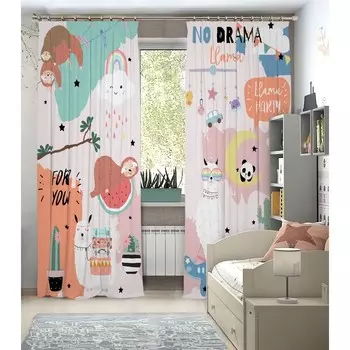 Фотошторы, размер 145x260 см, 2 шт