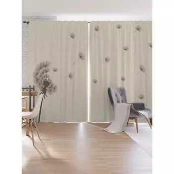 Фотошторы «Одуванчик в полете», оксфорд, размер 170х265 см, 2 шт