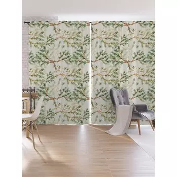 Фотошторы «Ветки хвои», оксфорд, размер 170х265 см, 2 шт