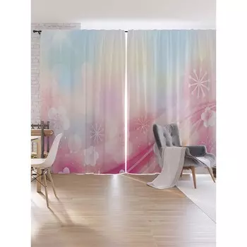 Фотошторы «Шлейф цветов», оксфорд, размер 170х265 см, 2 шт