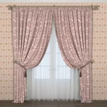 Фотошторы «Розовые сны», размер 145x260 см, 2 шт, блэкаут