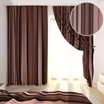 Фотошторы «Санта-Мария», размер 150х260 см-2 шт., габардин