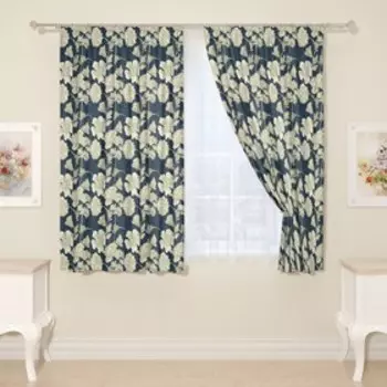 Фотошторы «Сухоцветы», размер 145x160 см, 2 шт