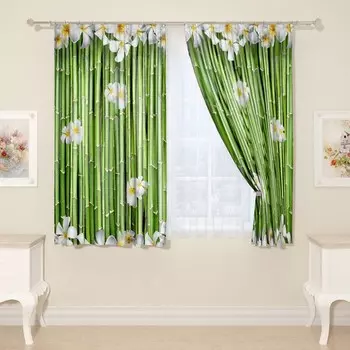 Фотошторы «Украшение цветами», размер 145x160 см, 2 шт