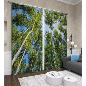 Фотошторы «Вверх», размер 145x260 см, 2 шт, блэкаут