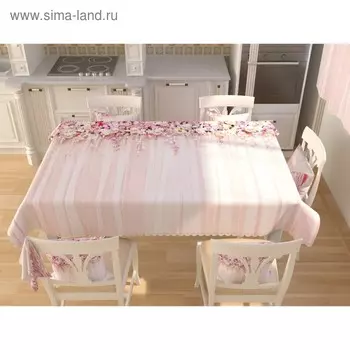 Фотоскатерть «Цветочный верх», размер 145 145 см, габардин