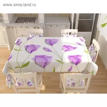 Фотоскатерть «Фигурные стебельки», размер 145 145 см, габардин