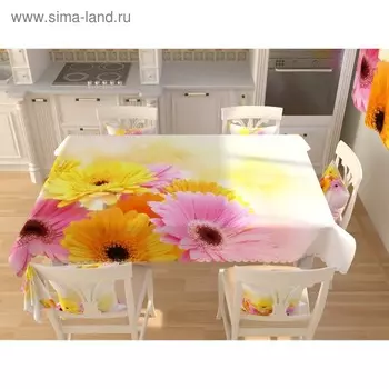 Фотоскатерть «Герберы», размер 145 200 см, габардин