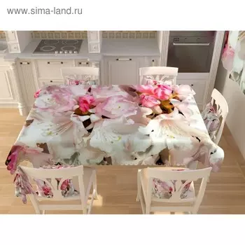 Фотоскатерть «Гладкие лепестки», размер 145 145 см, габардин