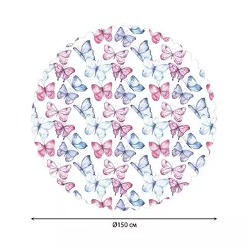 Скатерть на стол «Легкость полета», круглая, сатен, d = 150 см
