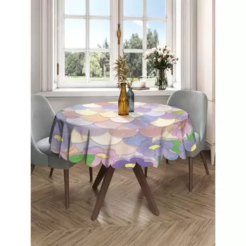 Скатерть на стол «Сказочная поляна», круглая, сатен, d = 150 см