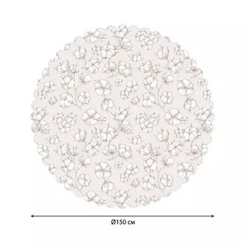 Скатерть на стол «Хлопок», круглая, сатен, d = 150 см