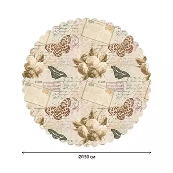 Скатерть на стол «Письмо из прошлого», круглая, сатен, d = 150 см