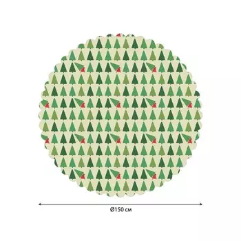 Скатерть на стол «Украли ёлку», круглая, сатен, d = 150 см
