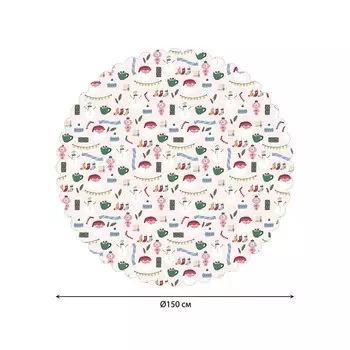 Скатерть на стол «Настроение праздника», круглая, сатен, d = 150 см